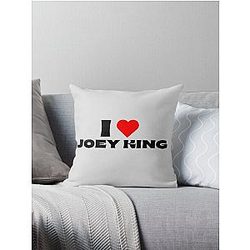 Love Joey King Black Throw Pillow