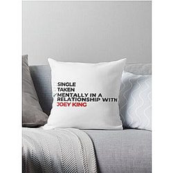 Mentally in relationship with Joey King throw pillow