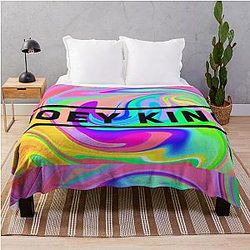 Joey King Red Bubble Poster Throw Blanket