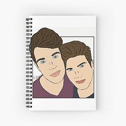 Joey Graceffa and Daniel Digital Art Spiral Notebook