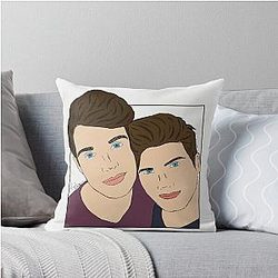 Joey Graceffa and Daniel - Digital Art Throw Pillow
