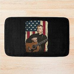 Vintage American Flag John Legend Bath Mat