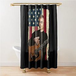 Vintage American Flag John Legend Shower Curtain
