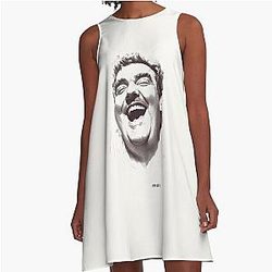 Joyful John Candy Portrait A-Line Dress