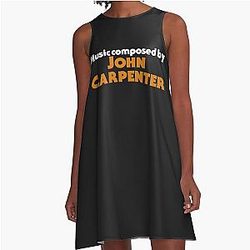 Music composed by John Carpenter A-Line Dress