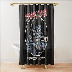 They Live John Carpenter Horror Shower Curtain