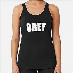 Obey Classic Film 1988 John Carpenter Obey Consume Anti Government Politics Racerback Tank Top