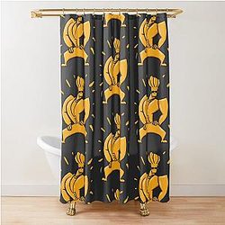Golden Johnny Bravo Shower Curtain