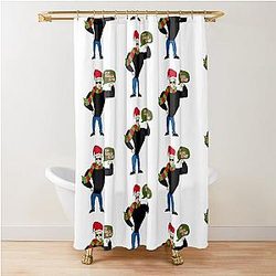 Johnny Bravo Merry Christmas Shower Curtain