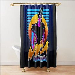 Johnny Bravo - Mama! Outrun Style Shower Curtain