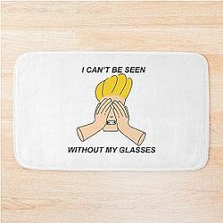 Johnny Bravo I can't be seen without my glasses Bath Mat