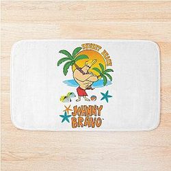 Johnny Bravo Tropical themed concept style Poster style mode Bath Mat