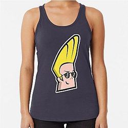 Johnny Bravo face Birthday party Racerback Tank Top