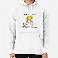 Johnny Bravo Pullover Hoodie with Glasses Logo