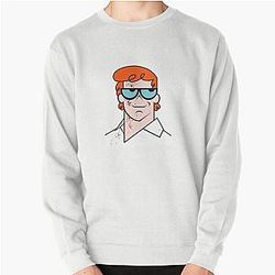 Dexter from Dixter's Laboratory vs Johnny Bravo Pullover Sweatshirt