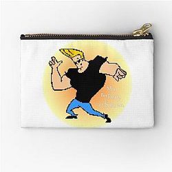Johnny Bravo 8bit Zipper Pouch