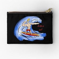Surf's up with Johnny Bravo Zipper Pouch