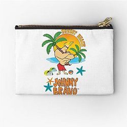 Johnny Bravo Tropical themed concept style. White modern trendy cartoon character poster.