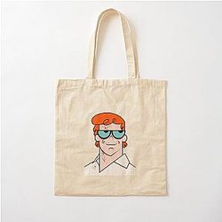 Dexter vs Johnny Bravo Cotton Tote Bag