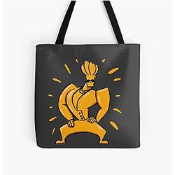 Golden Johnny Bravo All Over Print Tote Bag