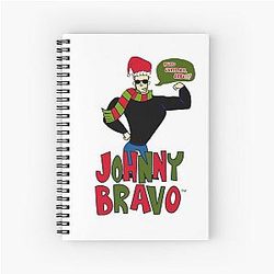 Johnny Bravo Merry Christmas Spiral Notebook