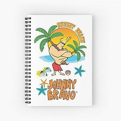 Johnny Bravo Tropical themed concept style. White modern trendy cartoon character. Poster modern cartoon character.