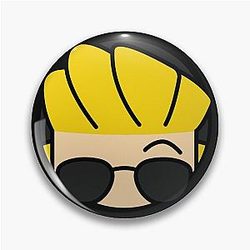 Johnny Bravo Circle Pin