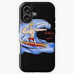 Surf's up with Johnny Bravo iPhone Case