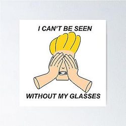 Johnny Bravo I Can't Be Seen Without My Glasses Poster