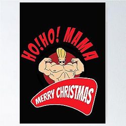 Johnny Bravo 크리스마스 셔츠 포스터