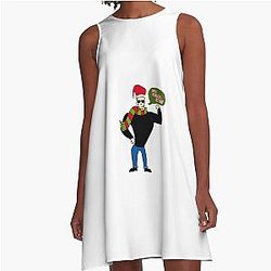 Johnny Bravo Merry Christmas A-Line Dress