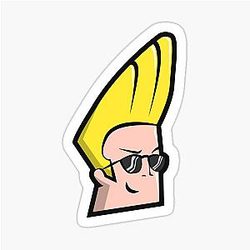 Johnny Bravo's Birthday Party Gifts Sticker