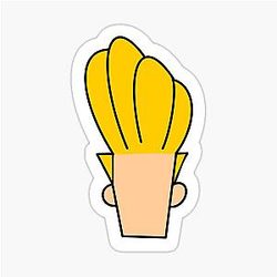 90s cartoon Johnny Bravo sticker