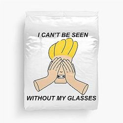 Johnny Bravo I cant be seen without glasses Duvet Cover