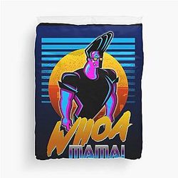 Johnny Bravo Whoa Mama Outrun Style Poster Duvet Cover