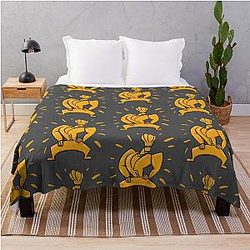 Golden Johnny Bravo Throw Blanket