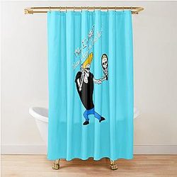 Johnny Bravo skeleton Shower Curtain