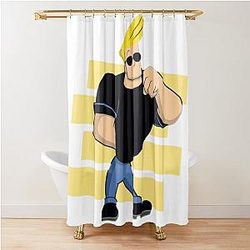 Johnny Bravo Essentials and Products Trending Shower Curtain