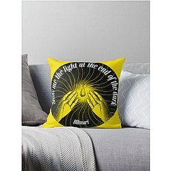 Show me the light at the end of the dark - corn fed yetis bilmuri lyrics metal rock song Throw Pillow