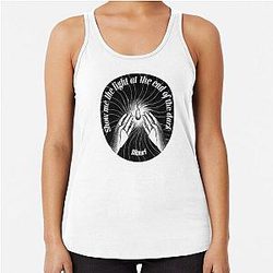 Show me the light at the end of the dark - corn fed yetis bilmuri lyrics metal rock song Racerback Tank Top