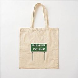 John Oliver Memorial Sewer Plant Cotton Tote Bag from Danbury CT