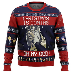 Jojos Bizarre Adventure Joseph Oh My God Ugly Christmas Sweater