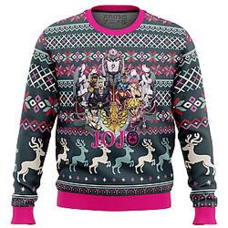 Golden Wind Jojos Bizarre Adventure Ugly Christmas Sweater