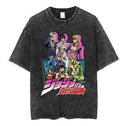 Jotaro Kujo Star Platinum Washed PTTT0503 JoJo's Bizarre Adventure T-Shirts