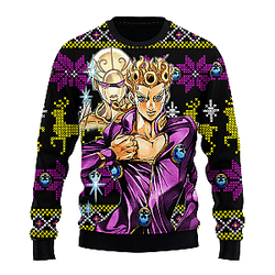 Giorno Jojo Ugly Christmas Sweater Anime Gift for Holidays