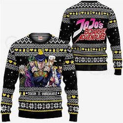 JoJo's Bizarre Adventure Ugly Christmas Sweater Xmas New Design V1