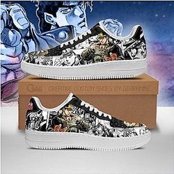JoJo's Anime Shoes - Jotaro Kujo Air Force Sneakers Manga Style Fan Gift PT06