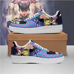 Josuke Higashikata Air Force Sneakers JoJo Anime Shoes Fan Gift Idea PT06