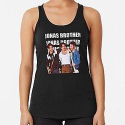 Jonas brothers retro art Racerback Tank Top