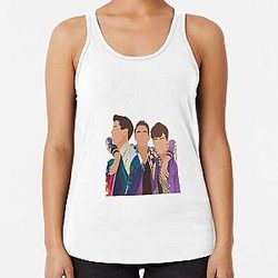 Jonas brothers art Jo bros gift Racerback Tank Top